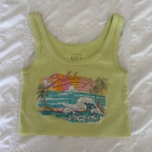 Billabong Light Lime Green Scoop Neck Tank